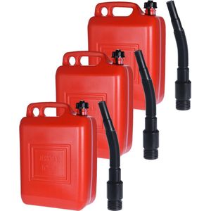 Jerrycan - Rood - Kunststof - 3x 10 Liter
