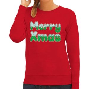 Bellatio Decorations - Kersttrui - Rood - Katoen