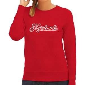 Bellatio Decorations - Kerstmuts foute Kerstsweater - Rood - Dames