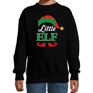 Little Elf - Kerstsweater - Zwart - Kinderen - Kersttruien