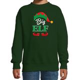 Bellatio Decorations - Kerstsweater - Groen - Kinderen - Big elf