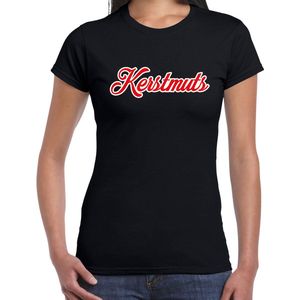 Kerstmuts fout Kerst t-shirt - zwart - dames - Kerstkleding Kerst outfit