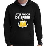 Apres ski hoodie Atje voor de sfeer zwart  heren - Wintersport capuchon sweater