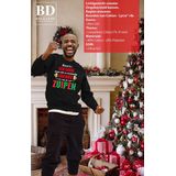 Bellatio Decorations - Foute Kerstsweater - Zwart - Katoen