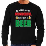 Wonderful beer foute Kerst bier sweater/ kersttrui - zwart - heren - Kerst sweaters / Kerst outfit S