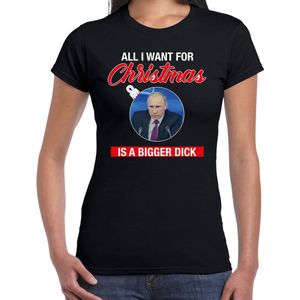 Putin All I want for Christmas fout Kerst shirt - zwart - dames - Kerst t-shirt Kerst outfit