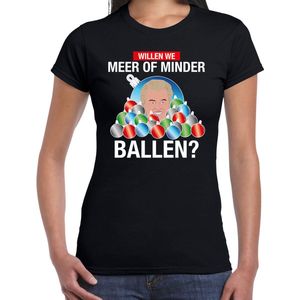 Wilders Meer of minder ballen fout Kerst shirt - zwart - dames - Kerst t-shirt Kerst outfit
