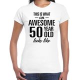 Awesome year - geweldige jaar cadeau t-shirt wit dames - Verjaardag cadeau Sarah