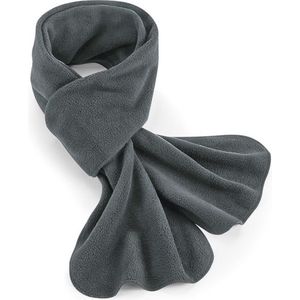 Warme fleece sjaal donkergrijs voor volwassenen - Sjaals