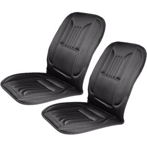 Set van 2x stuks autostoel verwarmingskussens 12V zwart - Auto-accessoires