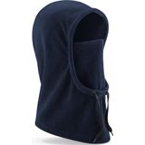 Bivak/balaclava Wintermuts navy blauw 100% fleece gerecycled polyester met windvanger - Volwassenen