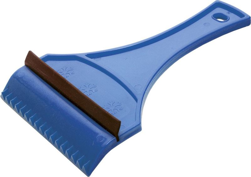 IJskrabber/raamkrabber auto met rubberen trekkerÃ¯Â¿Â½- Blauw - Kunststof - 12 x 18 cm -Ã¯Â¿Â½Ruitenkrabber