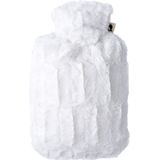 Heet/Warm waterkruik wit van 1,8 liter met warme bont hoes - Moederdag cadeau tip