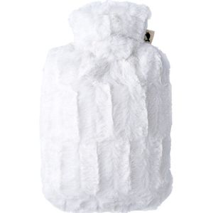 Heet/Warm waterkruik wit van 1,8 liter met warme bont hoes - Moederdag cadeau tip