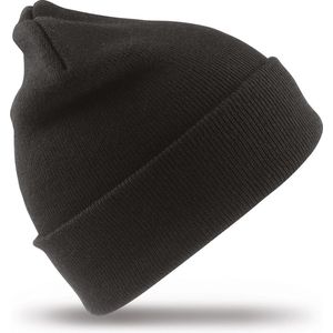 Heren/Dames Beanie Wintermuts 100% acryl wol zwart - Mutsen - volwassenen