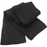 Warme gebreide winter sjaal in het zwart - 100% acryl wol- Dames/heren/volwassenen
