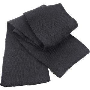 Warme gebreide winter sjaal donkergrijs voor volwassenen