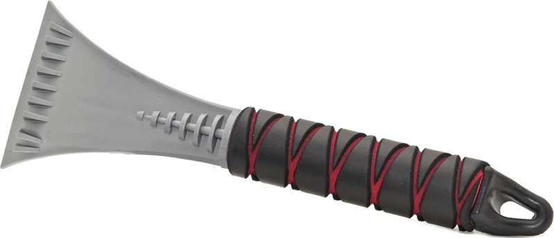 Kunststof ijskrabber grijs met softgrip handvat 27 cm - Ruiten krabbers - Auto accessoires winter