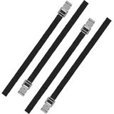 Set van 10x stuks caravan/camper fietsen spanbanden/sjorbanden/bindriemen 75 cm - Auto/caravan/camper fiets accessoires