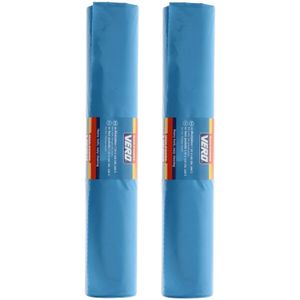 20x Grote keuken/tuin afvalzakken/vuilniszakken 120 liter rol blauw - Prullenbak zakken
