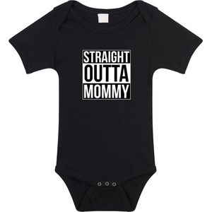 Straight Outta Mommy - Romper - Zwart - Voor Baby's - Moederdag