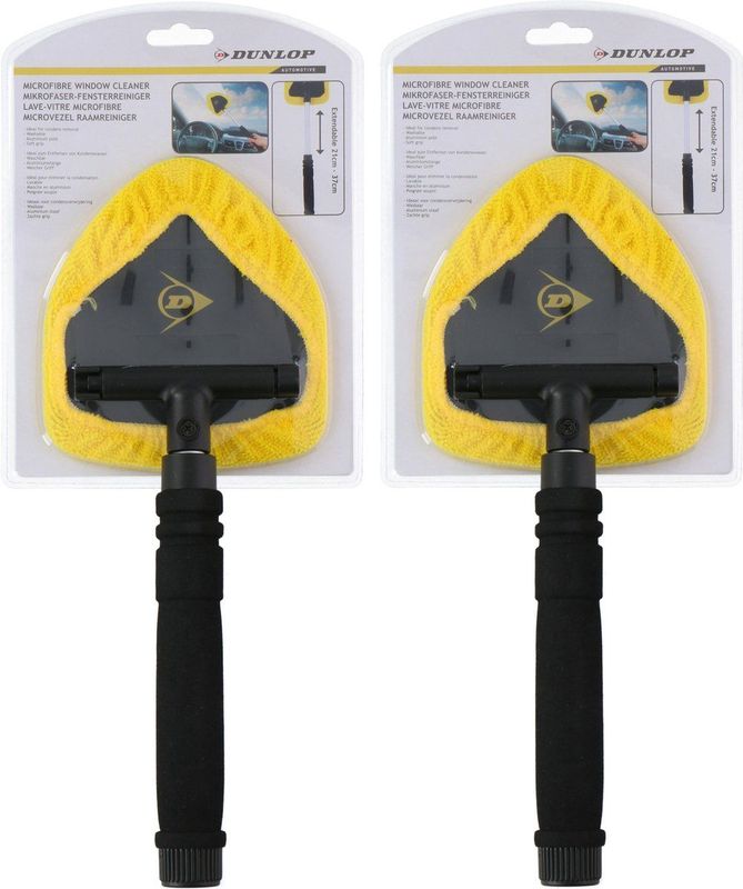 Dunlop - Raamreinigers - Zwart - Kunststof, Aluminium, Textiel - 2x Stuks