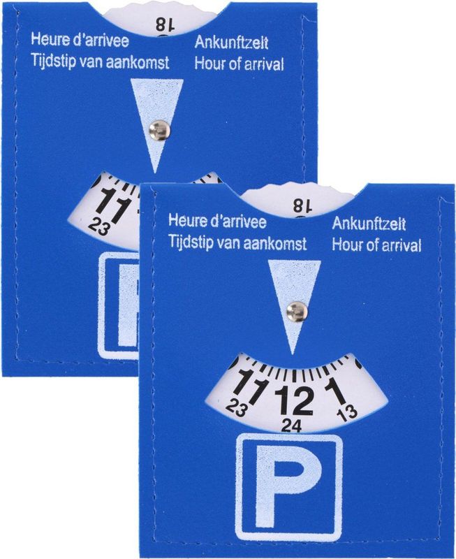 All Ride - Parkeerschijf - Blauw - Kunststof - 2 Stuks - 12 x 15 cm