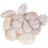 Wit/beige Decoratie/hobby stenen/kiezelstenen 1050 gram - 2 a 3 cm wit/beige