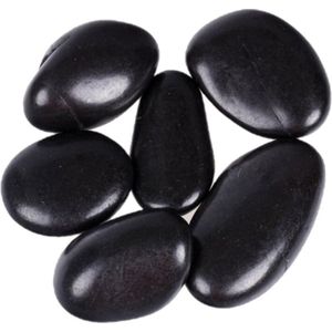 Decoratie/hobby stenen/kiezelstenen zwart 700 gram