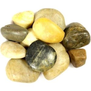 Kleurmix decoratie/hobby stenen/kiezelstenen 1050 gram