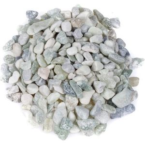 Decoratie/hobby stenen/kiezelstenen lichtgrijs 1400 gram