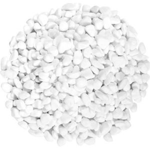 Decoratie/hobby stenen/kiezelstenen wit 1050 gram - 1 a 2 cm