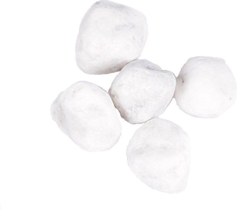 Decoratie steentjes - 4x netjes - wit - 350 gram - 3-5 cm - hobby stenen - kiezelstenen - Decoratief object