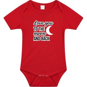 Bellatio Decorations - Rompertje - Rood - Love you to the moon and back - Baby