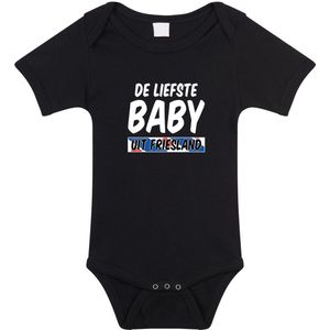 Bellatio Decorations - Rompertje - Zwart - Liefste Baby uit Friesland - 80