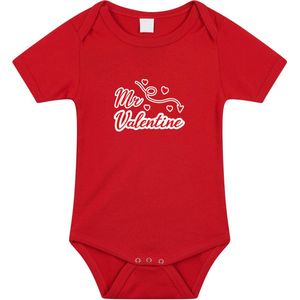 Bellatio Decorations - Rompertje - Rood - Mr Valentine - Baby Jongens
