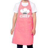 Little chef Keukenschort kinderen/ kinder schort roze voor jongens en meisjes