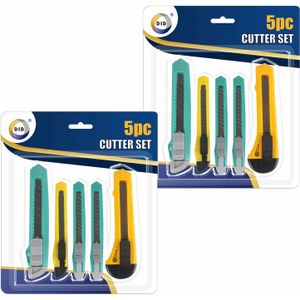 10x stuks gekleurde breekmesjes - Hobbymessenset