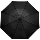 Kleine opvouwbare/inklapbare paraplu zwart 93 cm diameter - Regenbescherming