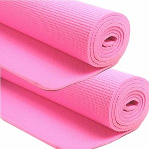 2x stuks roze yogamatten/sportmatten 180 x 60 cm - Fitnessmat