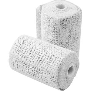 Gipsverband - 14x rollen -wit - 7,5 x 2700 cm - gips gaas - gipsbuik - maskers - adrukken