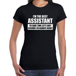 Bellatio Decorations - T-shirt - Zwart - Dames - I'm the Best Assistant