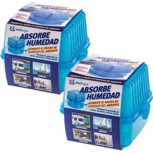 2x stuks vochtvangers / vochtopnemers 400 gram - Voorkomt geurtjes en schimmels