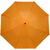 2x stuks kleine opvouwbare/inklapbare paraplus oranje 93 cm diameter - Regenbescherming