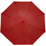 2x stuks kleine opvouwbare/inklapbare paraplus rood 93 cm diameter - Regenbescherming