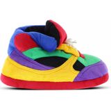 Pluche clownschoenen/sneakers sloffen/pantoffels voor kinderen XS maat 29-33 - Regenboog/sneakers sloffen