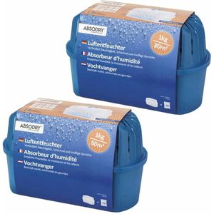 2x stuks vochtopnemer - 1000 gram - Vochtvanger - Voorkomt geurtjes en schimmels