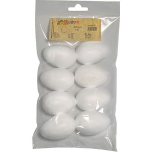 Piepschuim Eieren - 40x -wit - 6 cm - Pasen Decoraties