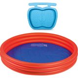 Oranje opblaasbaar zwembad 157 x 28 cm speelgoed - Inclusief voetenbadje