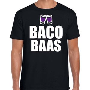 Baco baas t-shirt zwart voor heren - Drank t-shirts